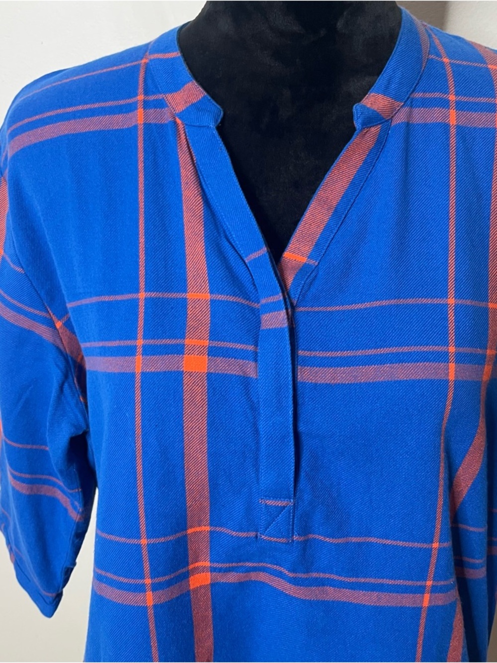 UG Apparel Women’s Blue Orange Plaid V~Neck Florida Gators Cotton Tunic Sz M - Picture 3 of 7